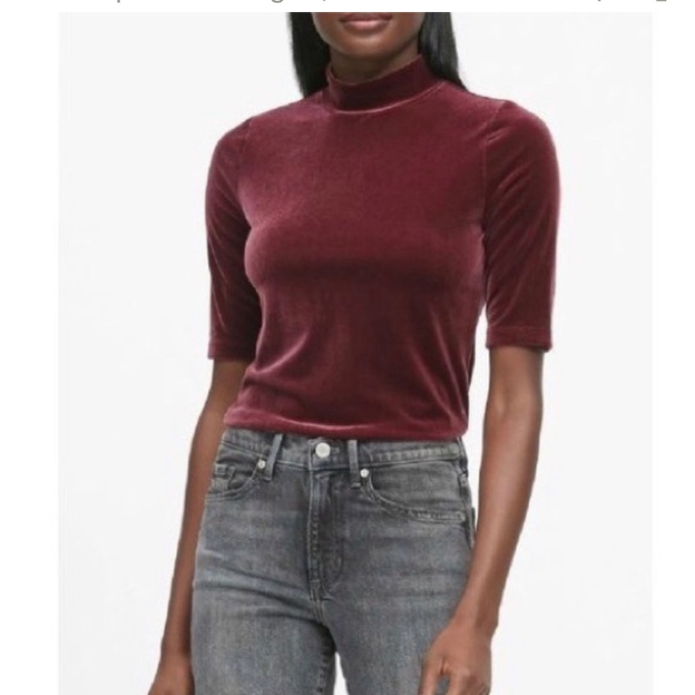 Like new Blue Velvet mock Turtleneck Top